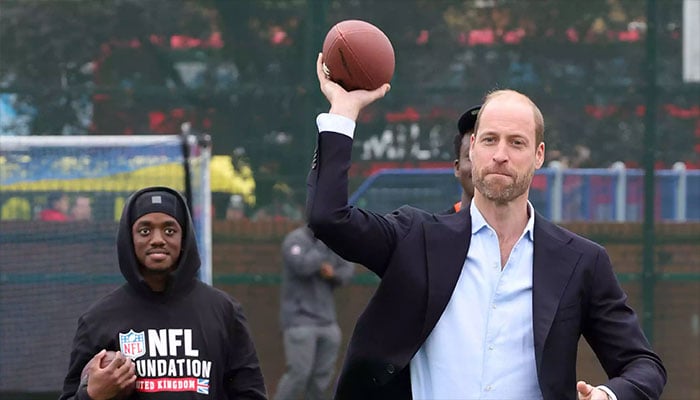 Prince William hits the field for flag football.