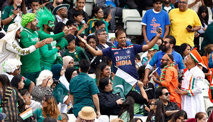 Pakistan and India fans during a cricket match. — Reuters/File