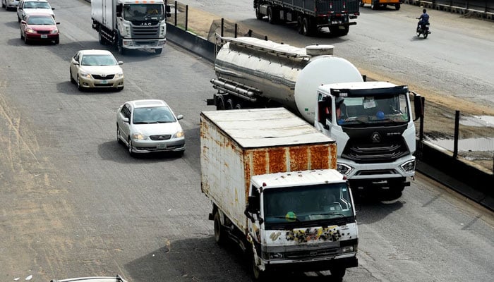 Representational image of a fuel tank on its way in the middle of the day. — AFP/File