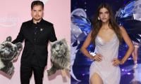 Dylan Sprouse Cheers On Barbara Palvin With Cardboard Cutouts Of Their 'kids'