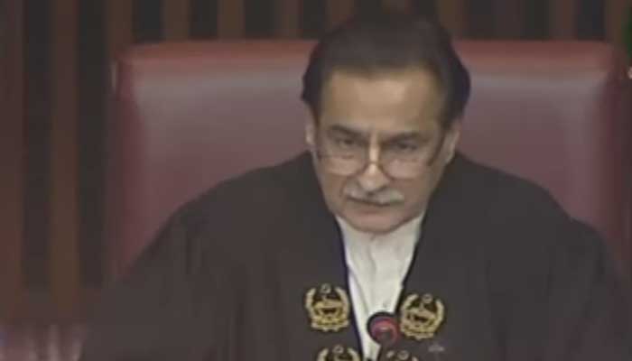 National Assembly (NA) Speaker Ayaz Sadiq chairing a session of lower house of parliament in Islamabad, October 20, 2024. — Screengrab via Geo News