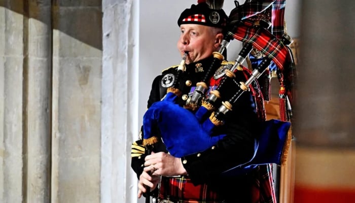 A Scottish piper plays bagpipe. — Reuters/File