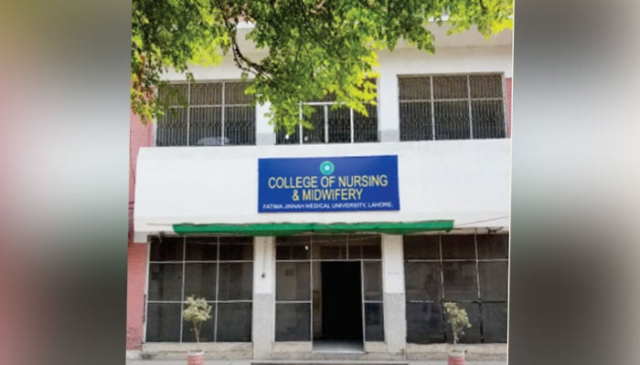 A photo of the College of Nursing and Midwifery at Fatima Jinnah Medical University. – Website/Fatima Jinnah Medical University