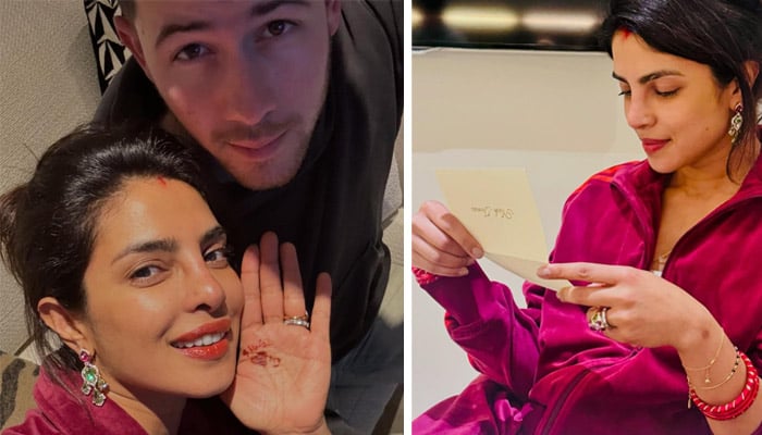 Nick Jonas looks adorable while helping Priyanka Chopra in breaking her fast