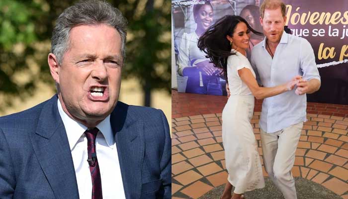 Piers Morgan appears to mock Harry and Meghan as he reacts to post about King Charles