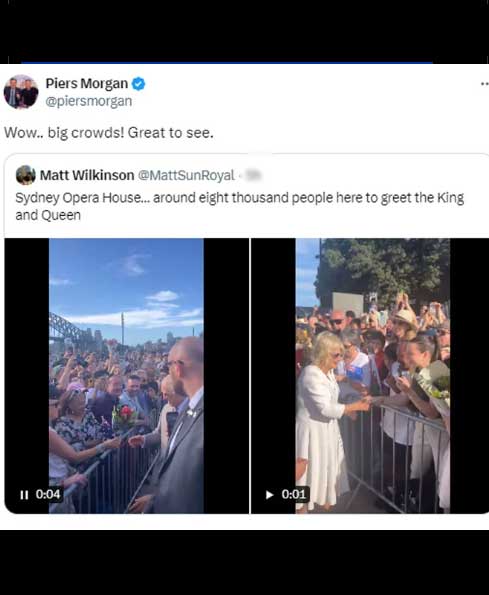 Piers Morgan appears to be taking a thinly veiled dig at Harry and Meghan