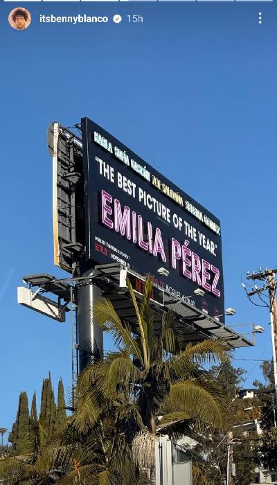 Benny Blanco muestra su apoyo a Selena Gomez en el estreno de Emilia Pérez en Los Ángeles