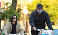 Leonardo DiCaprio Spotted Biking With Vittoria Ceretti Amid Night Out