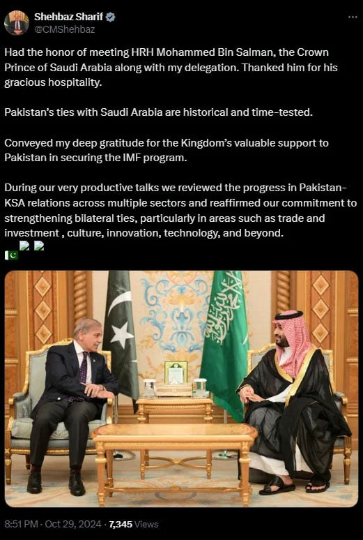 Pakistan, Saudi Arabia reaffirm resolve to further enhance bilateral ties