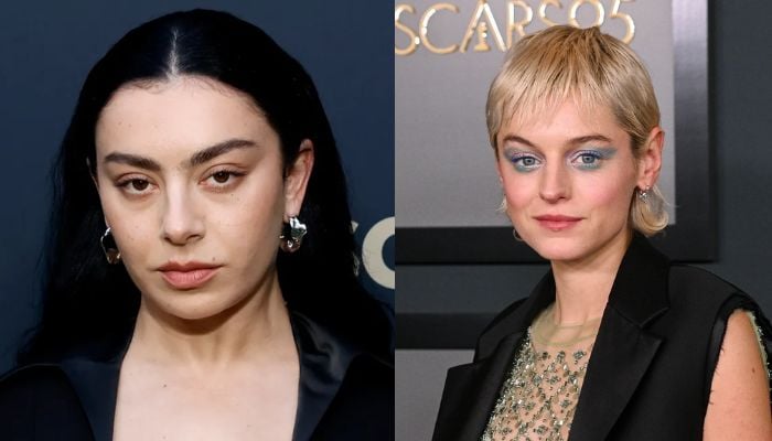 Charli XCX and Emma Corrin were left terrified after spooky incidents on set.