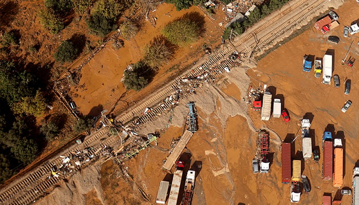 A view shows an area affected by heavy rains that caused flooding near Valencia, Spain, October 31, 2024.  — Reuters