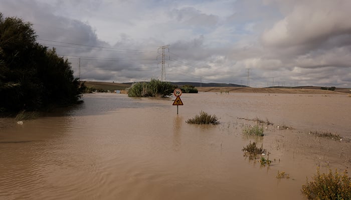 A view of a flooded road after heavy rains and floods in Arcos de la Frontera, Spain October 31, 2024.  — Reuters