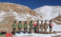 Indian And Chinese Soldiers Exchange Sweets At Border