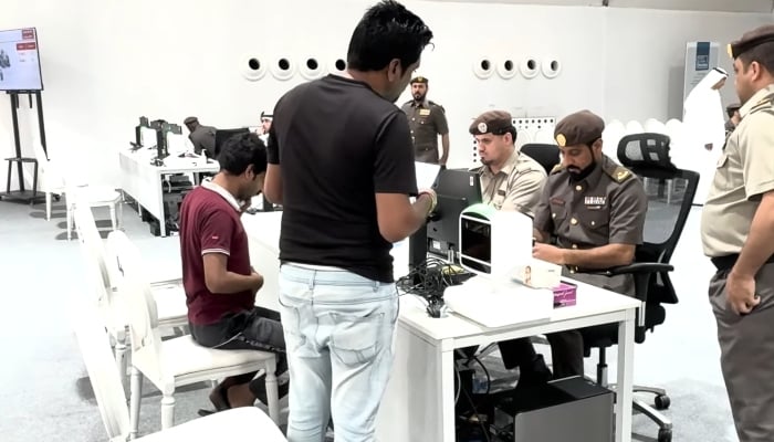 People getting their documents processed at a visa centre in Dubai. —Screengrab/ YouTube/ @GulfNewsVideo/ File