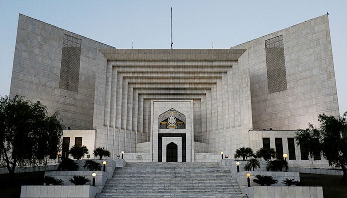 A general view of the Supreme Court of Pakistan building in the evening hours, in Islamabad, Pakistan April 7, 2022. — Reuters