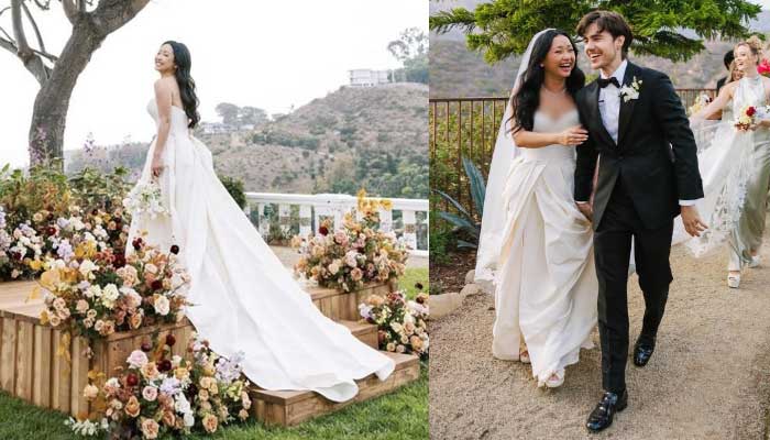 Lana Condor and Anthony De La Torre gets hitched on Malibu mountains