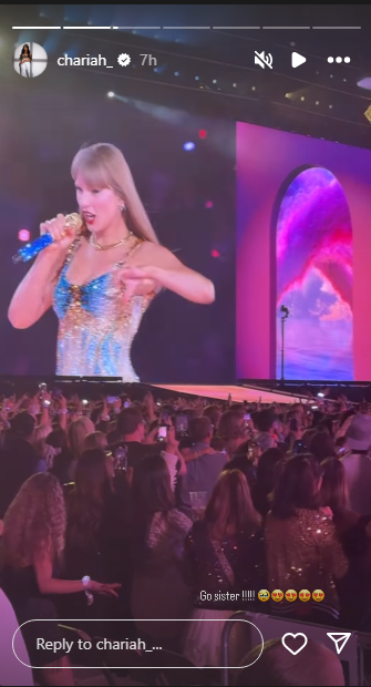 Taylor Swift receives support from Travis Kelces pal during Eras Tour concert