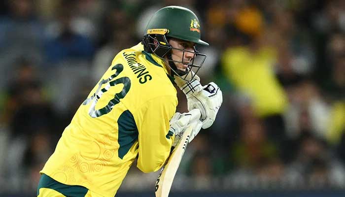 Australian skipper Pat Cummins plays a shot during the first ODI at MCG on November 4, 2024. — Reuters