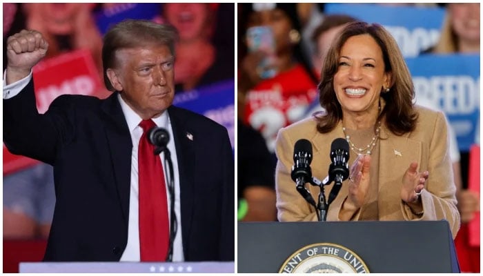 A combination of images showing ex-US president and Republican presidential nominee Donald Trump (left) and US Vice President and Democratic presidential nominee Kamala Harris. — Reuters/Files