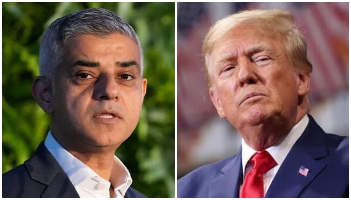 London Mayor Sadiq Khan (left) and US President Donald Trump in these undated photos. — Reuters