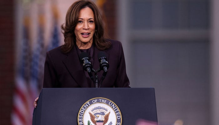 Democratic presidential nominee US Vice President Kamala Harris delivers remarks, conceding 2024 US Presidential Election to President-elect Donald Trump, at Howard University in Washington, US, November 6, 2024. — Reuters