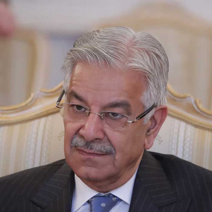 Defence Minister Khawaja Asif attends a meeting Moscow, Russia, on February 20, 2018. — Reuters