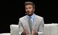 David Beckham Stuns In Classic Grey At Surprise Brand Launch In Singapore