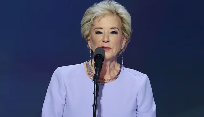 Linda McMahon, former Administrator of Small Business Administration, speaks on Day 4 of the Republican National Convention (RNC), at the Fiserv Forum in Milwaukee, Wisconsin, US, July 18, 2024. — Reuters