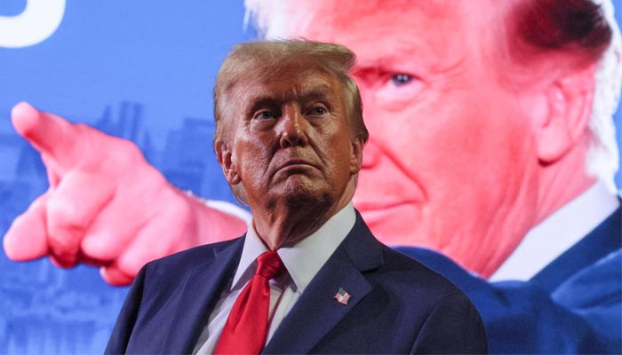 Republican presidential nominee and former US president Donald Trump attends his campaign rally at Van Andel Arena in Grand Rapids, Michigan, US, November 5, 2024. — Reuters