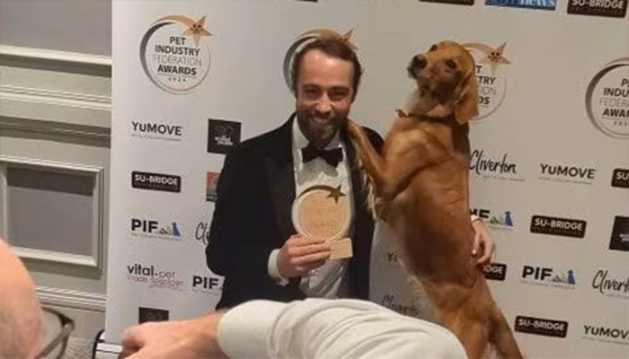 James Middleton celebrates major win at Pet Industry Federation Awards.