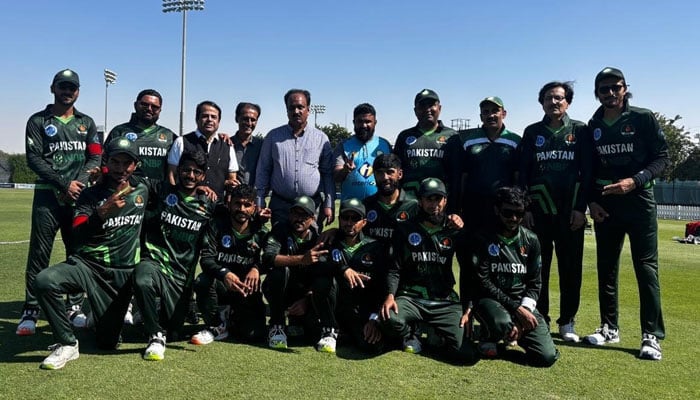 This undated photo shows Pakistan blind cricket team. — Pakistan Blind Cricket Council (PBCC)