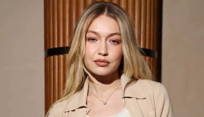 Gigi Hadid looks gorgeous in rugby shirt during a photo shoot in New York