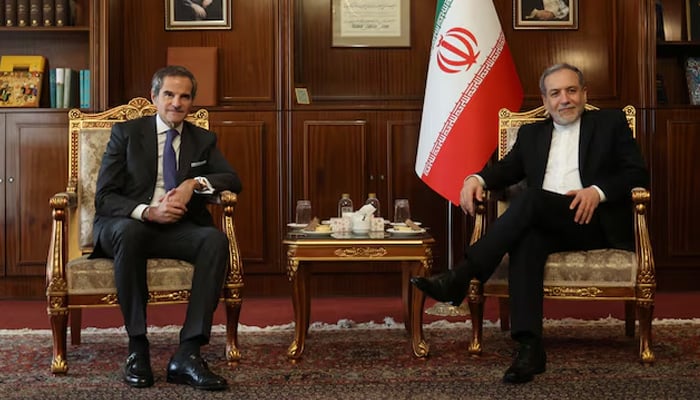 IAEA Director General Rafael Grossi (left) meets Irans Foreign Minister Abbas Araqchi in Tehran, Iran, November 14, 2024. — Reuters