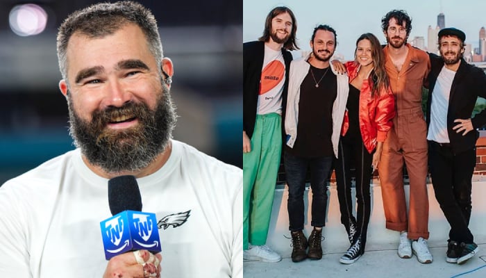 Jason Kelce flaunts his singing skills in the annual Christmas special album