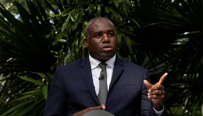 Britains Foreign Secretary David Lammy is pictured at a meeting in Beirut, Lebanon. — Reuters/File