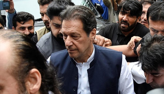 Former prime minister and PTI founder Imran Khan appears in a court in Islamabad. — Reuters/File