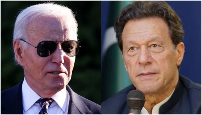 This undated photo shows US President Joe Biden (left) and former prime minister Imran Khan. —Reuters/Instagram/imrankhan.pti/File