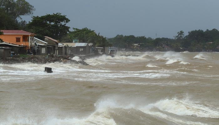 Seashore buildings are seen during the aftermath of tropical storm Sara, in La Ceiba, Honduras, November 16, 2024. — Reuters