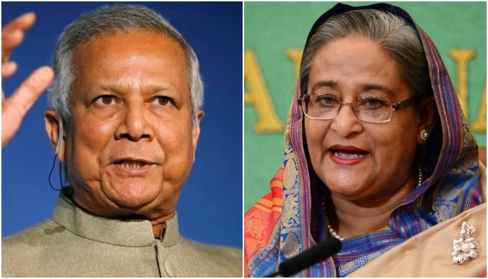 Bangladesh interim leader Muhammad Yunus (left) and ousted former prime minister Sheikh Hasina. —AFP/Reuters/ File