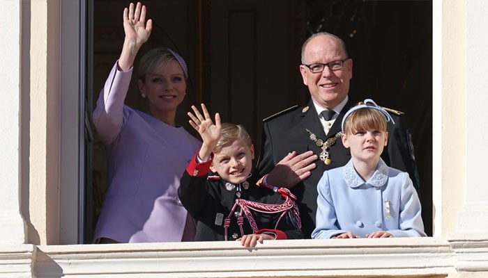 Prince Albert and Princess Charlene share photo of twins on Monacos national day.