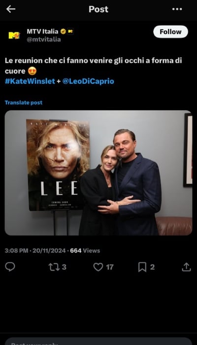 Leonardo DiCaprio, Kate Winslet reunite at special screening of film Lee