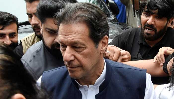 PTI founder Imran Khan appears in court to extend pre-arrest bail, in Islamabad on August 25, 2022. — Reuters