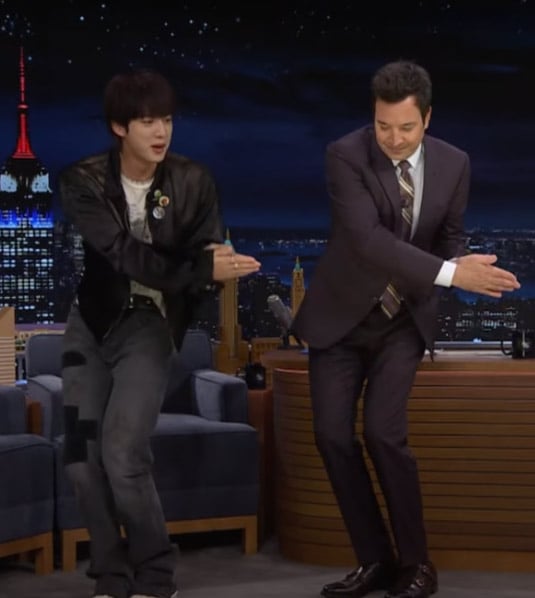 BTS Jin turns Jimmy Fallon into ‘Super Tuna’ dance star