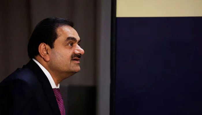 Indian billionaire Gautam Adani speaks during an inauguration ceremony after the Adani Group completed the purchase of Haifa Port earlier in January 2023, in Haifa port, Israel, January 31, 2023. — Reuters