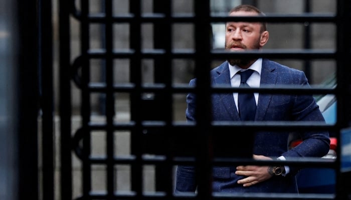 Irish mixed martial arts fighter Conor McGregor arrives at court, on the day he attends a civil trial on allegations of sexual assault, in Dublin, Ireland, on November 19, 2024. —Reuters