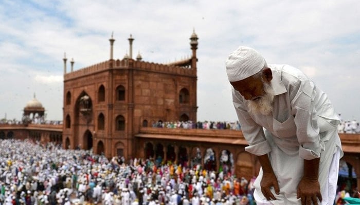 A representational image of Indian muslims offering prayers at Jama Masjid in New Delhi. — AFP/file