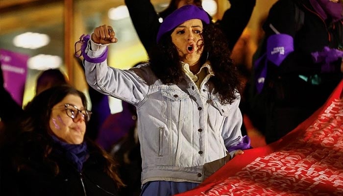 Women are seen protesting in this undated image. — Reuters/File