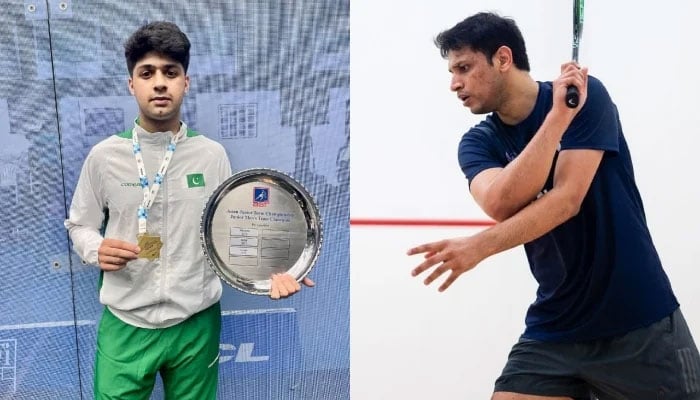 Noor Zaman (lef) and Asim Khan to compete in Cape Town Open. — Geo News/File