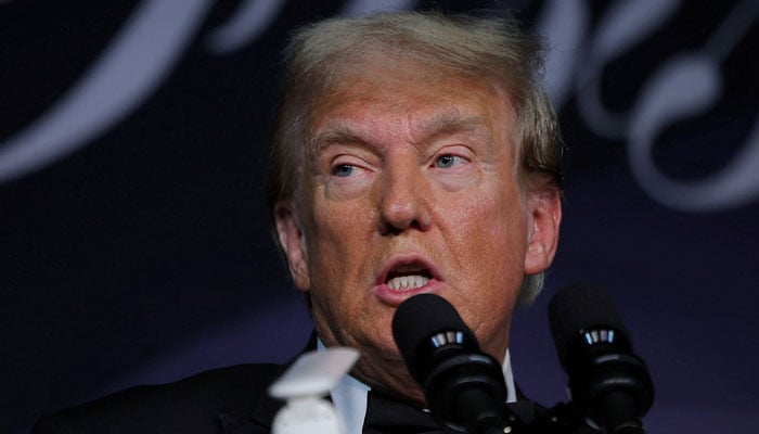 US President-elect Donald Trump speaks at the America First Policy Institute (AFPI) gala at Mar-A-Lago in Palm Beach, Florida, US, November 14, 2024. — Reuters