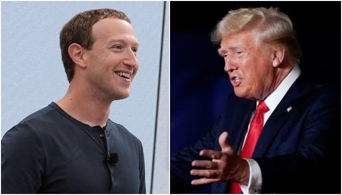 A combination of images shows Meta CEO Mark Zuckerberg (left) and US President-elect Donald Trump. — Reuters/File